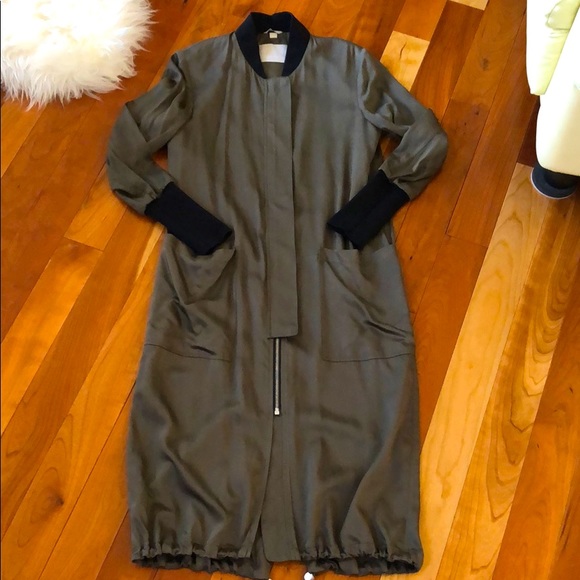 Soia & Kyo Jackets & Blazers - Soia & Kyo Bia long bomber jacket in bonsai green